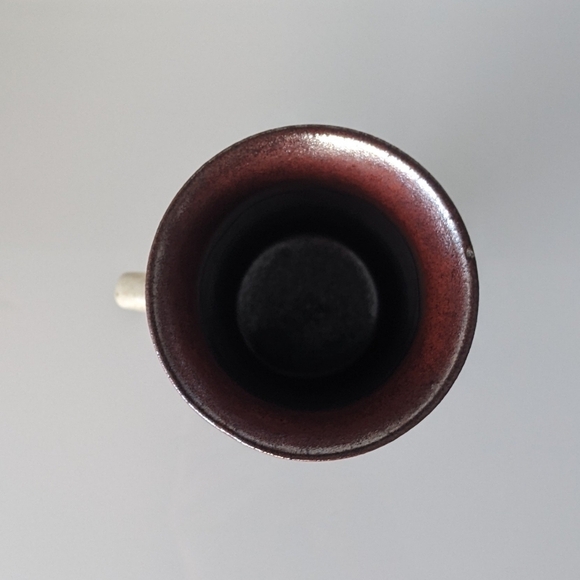 Vintage 1970s Japanese Hand-painted Otagiri Stoneware Pedestal Coffee Mug - Picture 4 of 4